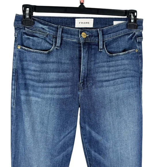 Frame Le High Flare Leg Jeans Bestia Blue Wash High Rise Womens size 29 - Picture 3 of 9